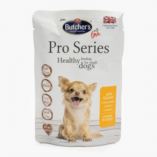 Hrană umedă pentru câini talie mică, 100g, Pro Series pui 