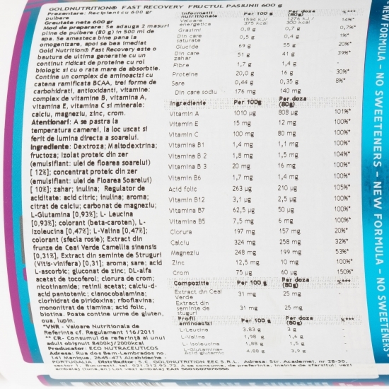 Fast Recovery Intense Passion Fruit 600g