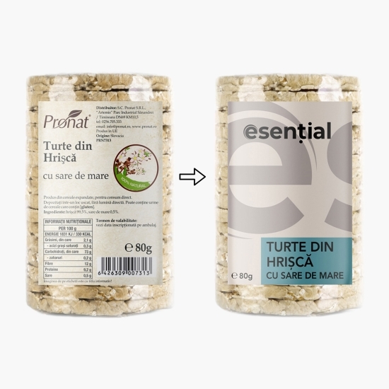Turte din hrișcă cu sare de mare 80g