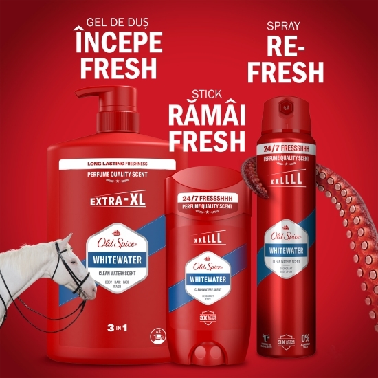 Gel de duș și șampon 3 în 1 pentru corp, păr și față Whitewater 1000ml