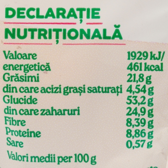 Biscuiți cu năut și nucă, fără zahăr adăugat 100g