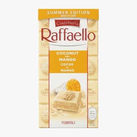 Ciocolată albă cu cocos și mango 90g