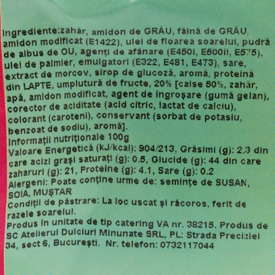 Brioșă cu fructe 100g