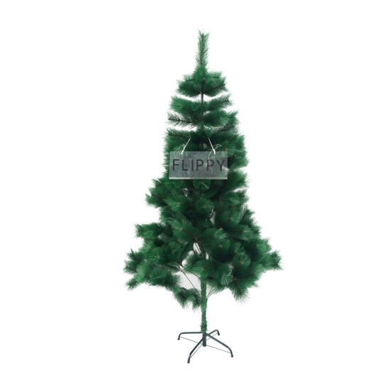 Brad artificial de Crăciun tip pin, clasic, înălțime 180 cm, verde, suport metalic