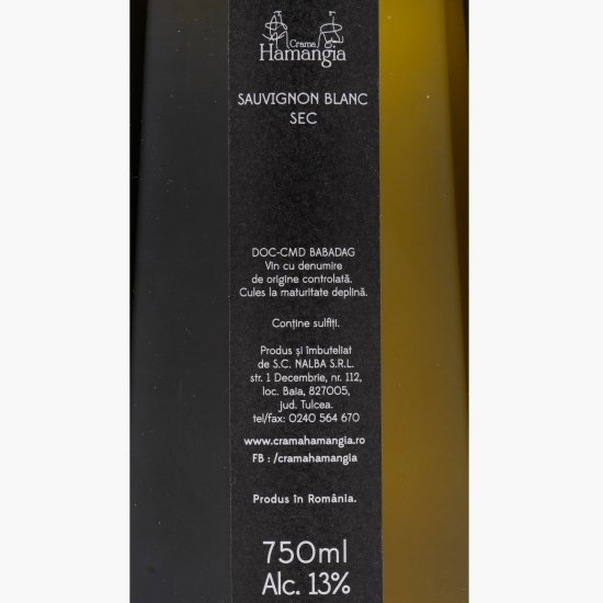 Vin alb sec Pagaia Sauvignon Blanc, 13%, 0.75l