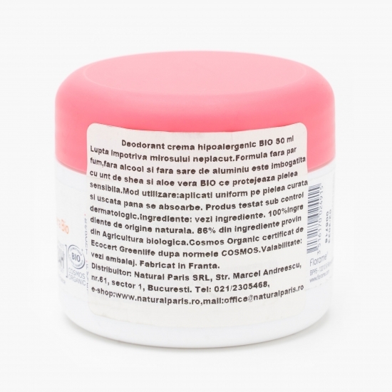 Deodorant cremă bio hipoalergenic 50ml