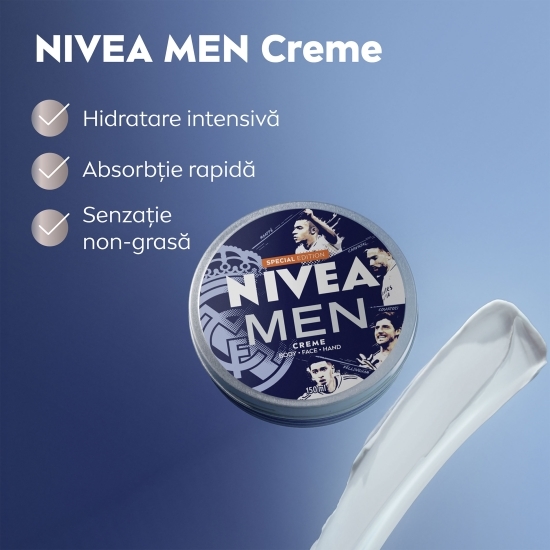 Cremă pentru față, corp și mâini Men, ediție limitată Real Madrid 150ml