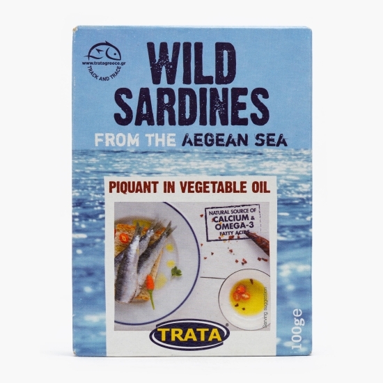 Sardine picante în ulei vegetal 100g