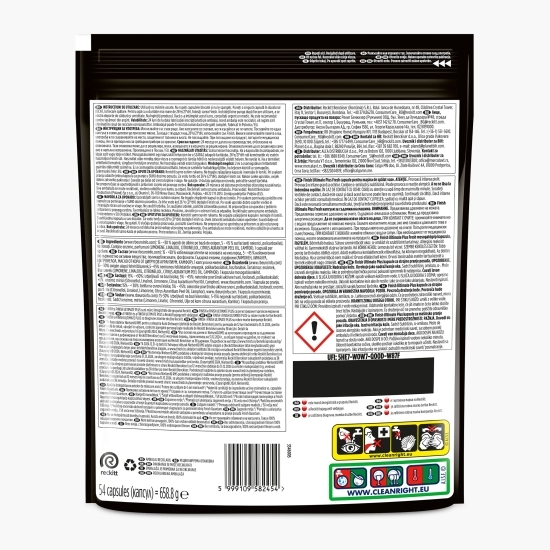 Detergent capsule pentru mașina de spălat vase Ultimate Plus, 54 spălări
