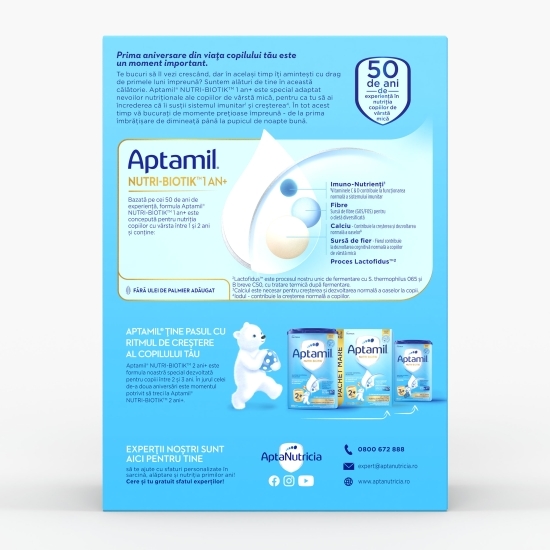 Formulă de lapte praf NUTRI-BIOTIK 1+, 1-2 ani, 1.2kg