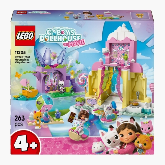 Muntele de dulciuri și grădina Miau-Zânei, 11205 Gabby's Dollhouse, 263 piese, +4 ani