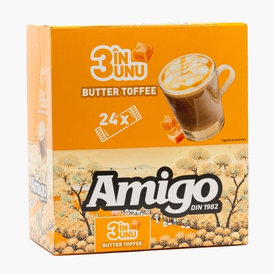 3 în 1 Butter Toffee plicuri, 24x13g, mix de cafea instant