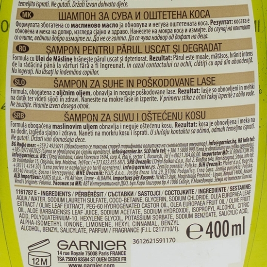 Șampon pentru păr uscat și degradat Mythic Olive 400 ml 