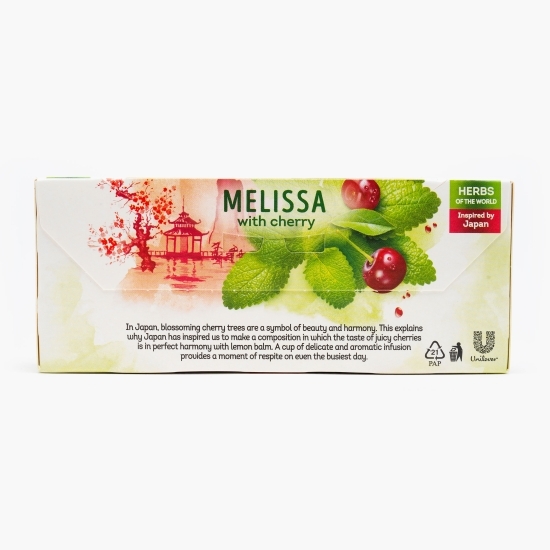 Ceai Melissa cu aromă de cireșe, 20 plicuri