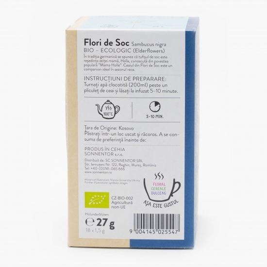 Ceai de plante flori de soc eco 18 plicuri