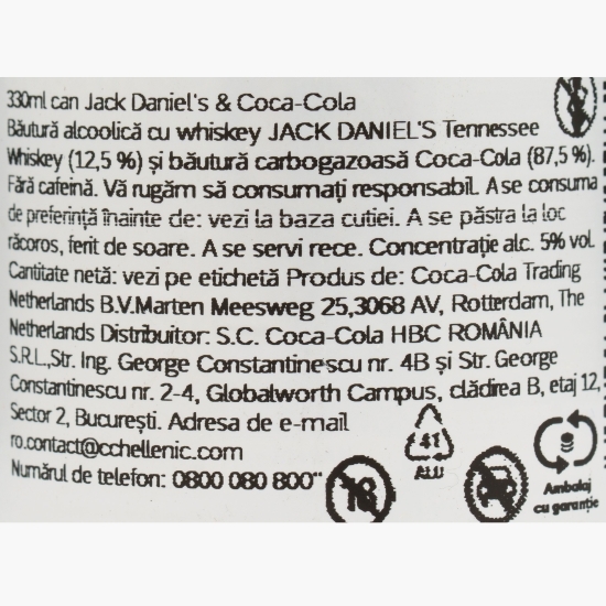 Cocktail cu whisky Jack Daniel's 330ml