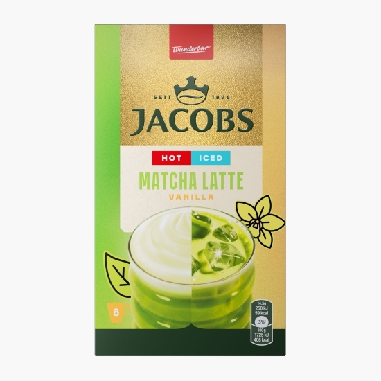 Băutură instant Matcha Latte Vanilla, plicuri 8x14.5g