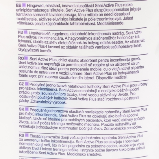 Scutece adulți tip chilot, mărime M, 10 buc