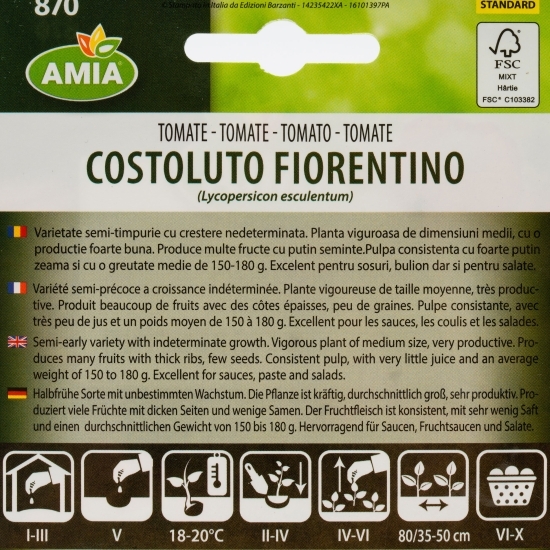 Semințe tomate Costoluto Fiorentino 0.4g