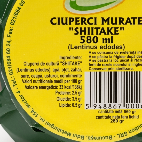 Ciuperci murate Shiitake Darinne, 580ml