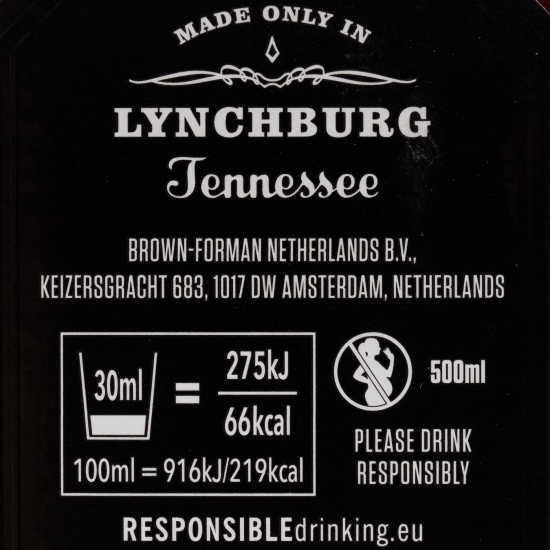 Tennessee Whiskey, 40%, USA, 0.5l