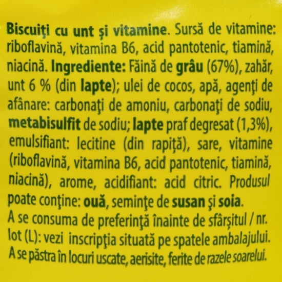 Biscuiți cu unt și vitamine 100g