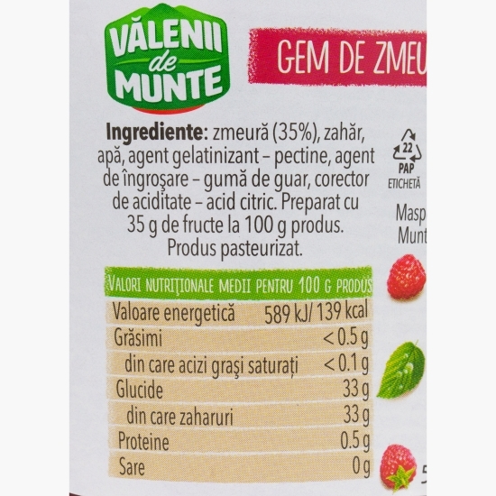 Gem de zmeură 280g