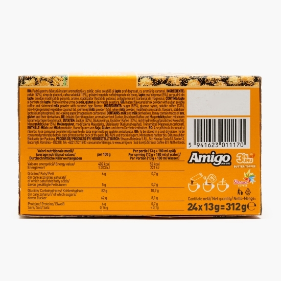 3 în 1 Butter Toffee plicuri, 24x13g, mix de cafea instant