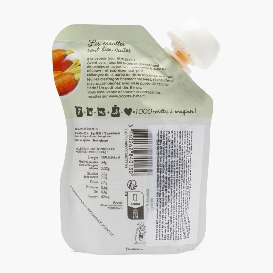Piure eco cu 82% morcovi, +4/6 luni, 120g