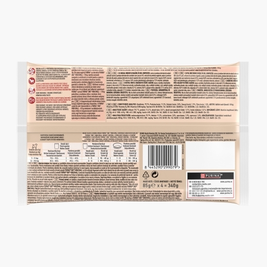 Hrană umedă pentru câini One Mini Controlul greutății/ Sterilizat, multipack - curcan & pui, 4 buc x 85g
