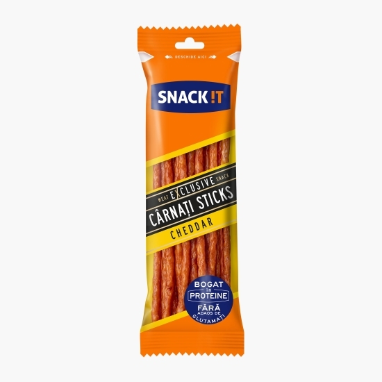 Cârnați sticks cu aromă de cheddar 90g