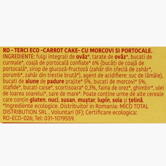Porridge cu fulgi de ovăz eco Carrot Cake 400g