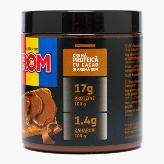 Cremă tartinabilă proteică, cu cacao și aromă de rom 230g