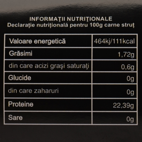 Cuburi din carne de struț 300g