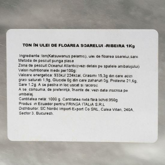 Ton în ulei de floarea-soarelui 1kg