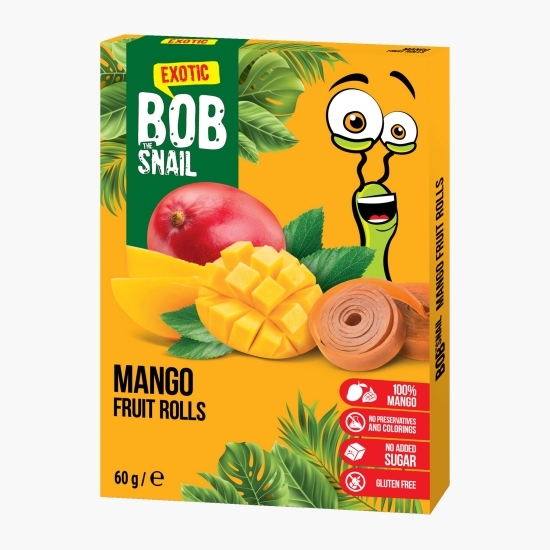 Rulouri naturale din mango, fără zahăr adăugat 60g