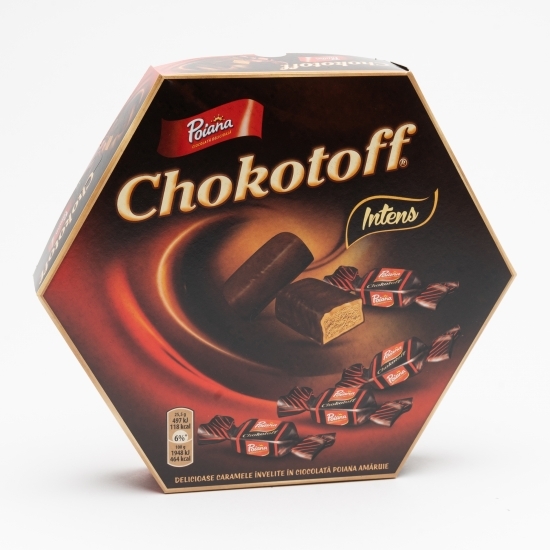 Caramele Chokotoff învelite în ciocolată amăruie 221g