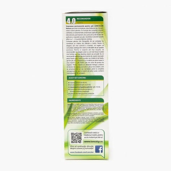 Vopsea permanentă pentru păr Natura 4.0 Castaniu 100ml