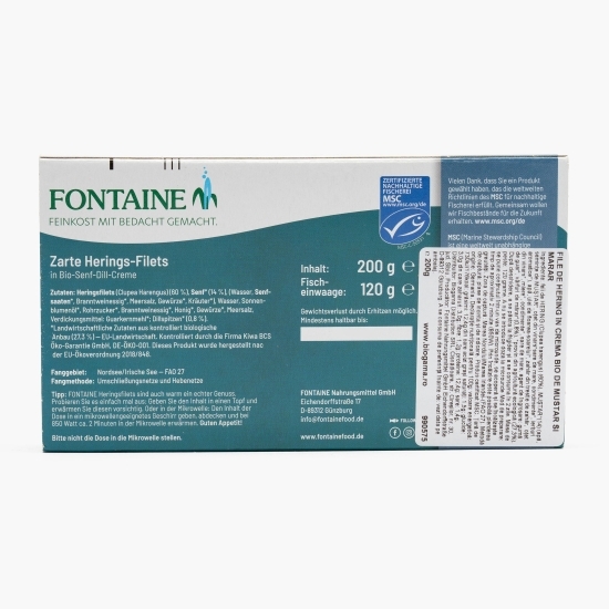 File de hering în cremă eco de muștar și mărar 200g