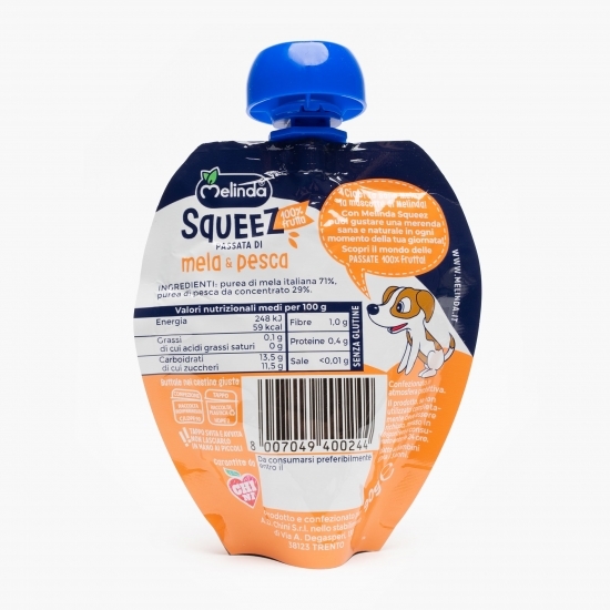 Squeez piure de mere și piersici 90g