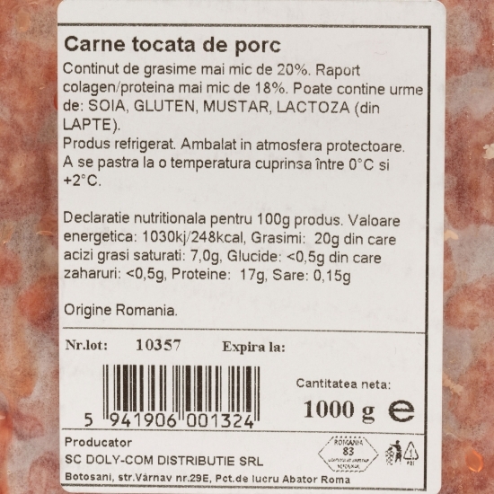 Carne tocată de porc 1000g