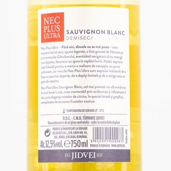 Vin alb demisec Sauvignon Blanc, 12.5%, 0.75l