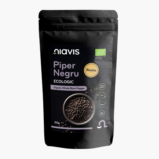 Piper negru ecologic, boabe 50g