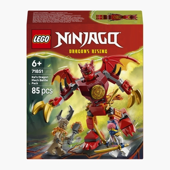 Pachet de luptă cu robotul dragon al lui Kai, 71851 Ninjago, 85 piese, +6 ani