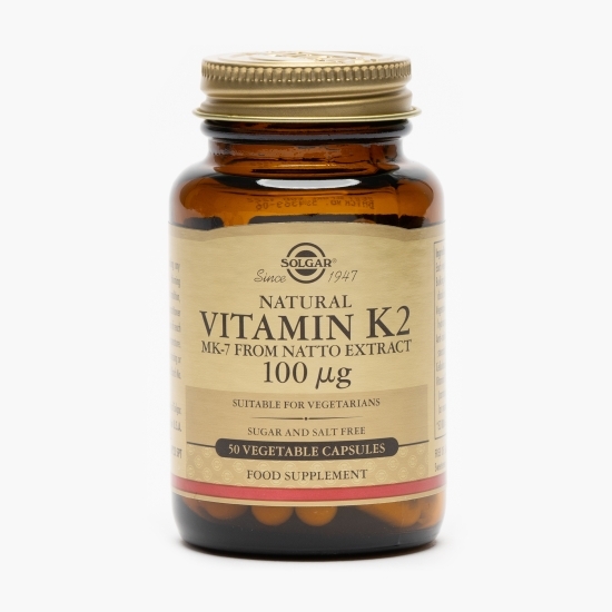Vitamina K2 naturală 100μg 50 capsule vegetale