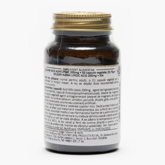 Acid Alfa-Lipoic 200mg, 50 capsule