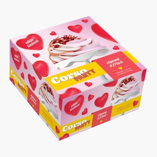 Tort de înghețată cu aromă de căpșuni și frișcă 400g