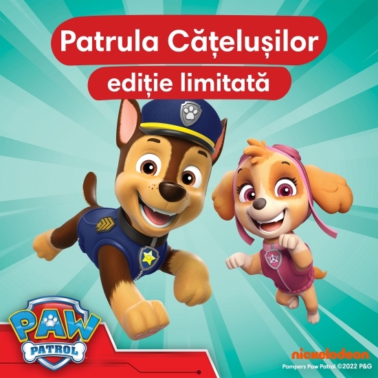 Scutece chiloțel Active Baby Pants Patrula Cățelușilor, mărimea 6, 13+ kg, 60 buc