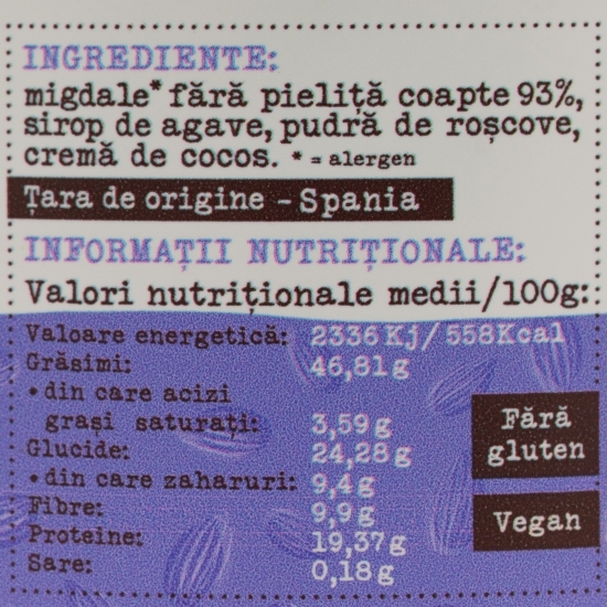 Almondino - Cremă de migdale și roșcove 360g