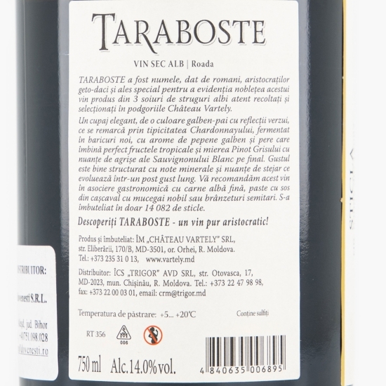 Vin alb sec Taraboste, 14%, 0.75l